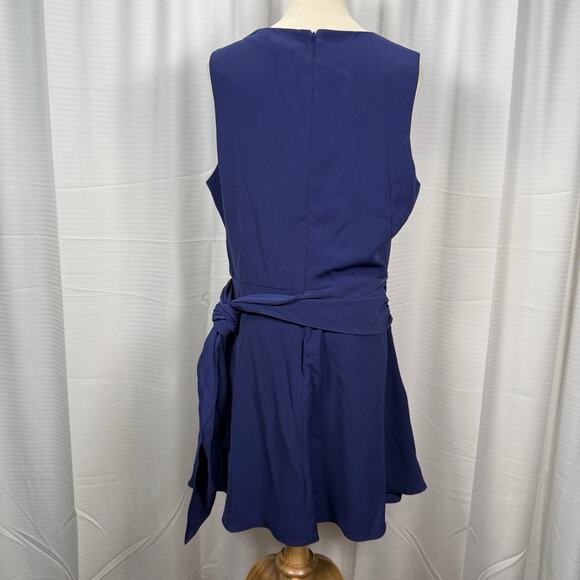 Black Halo Emsley Mini Dress Blue Purple Sleeveless Women's Size 12 - Picture 4 of 11